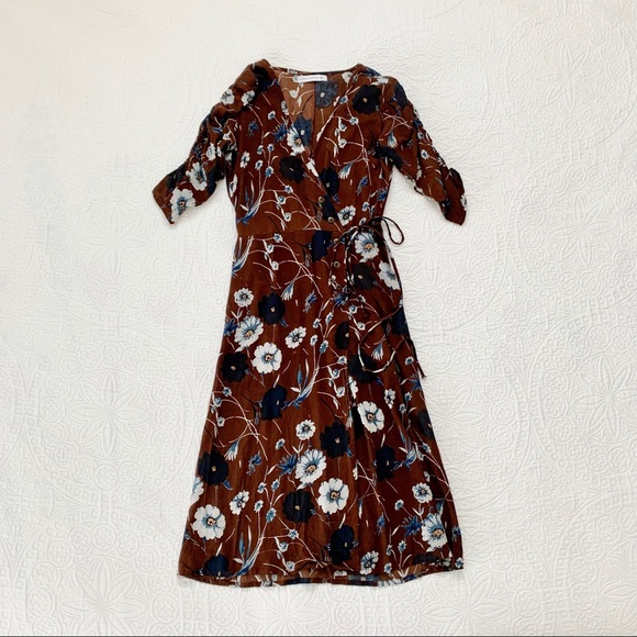 Anthropologie X FAITHFULL Anne Marie Aberdeen Midi Wrap Dress - Picture 4 of 7